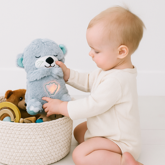 Peluche nutria Sleep Buddy con luz suave y función de respiración relajante