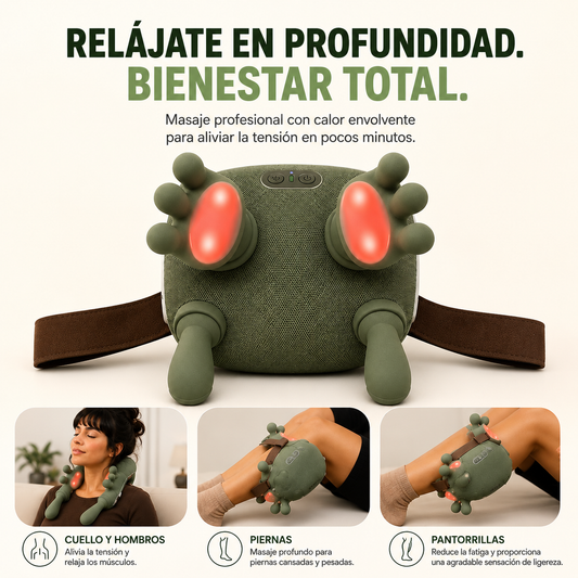 Masajeador cervical 4D para relajación profunda y bienestar total