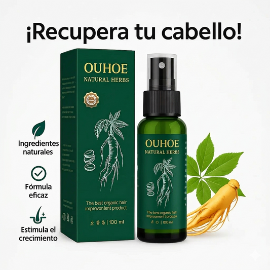 Spray capilar con ginseng orgánico para crecimiento del cabello 100ml