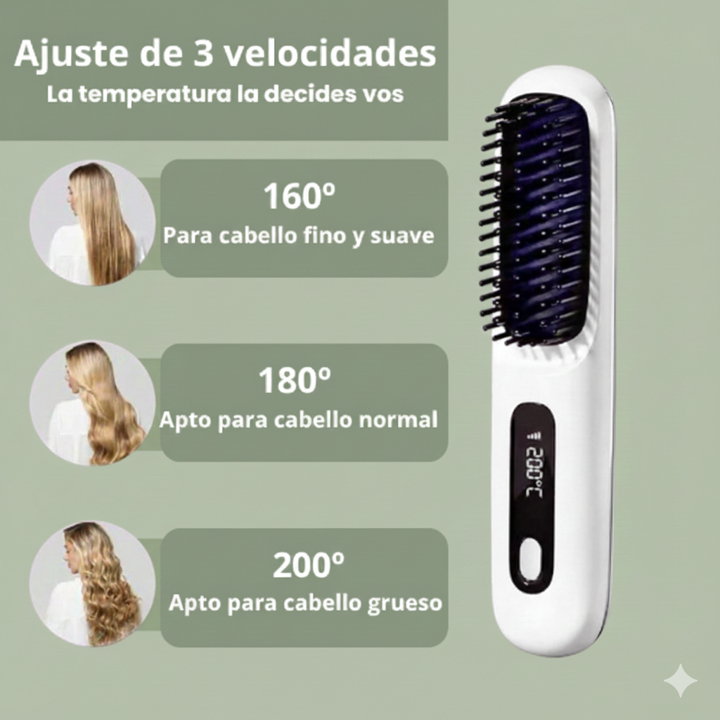 Cepillo Alisador Inhalambrico - Novabrush™