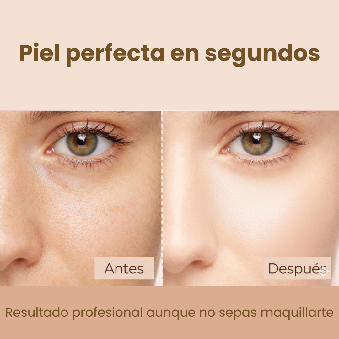 Antes y Después - Base de Maquillaje 4 en 1 con Cobertura natural y práctico para uso diario