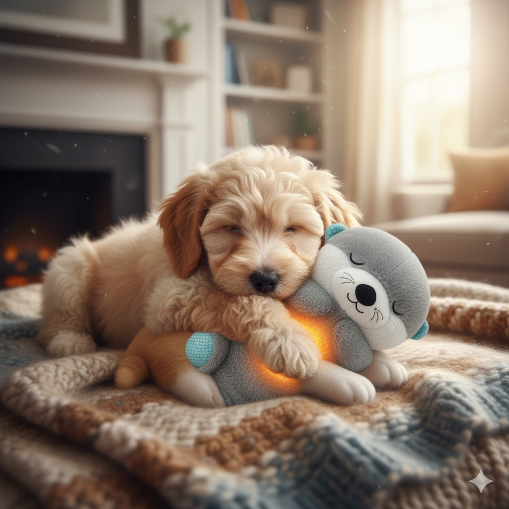 Peluche nutria Sleep Buddy también ideal como compañero calmante para mascotas
