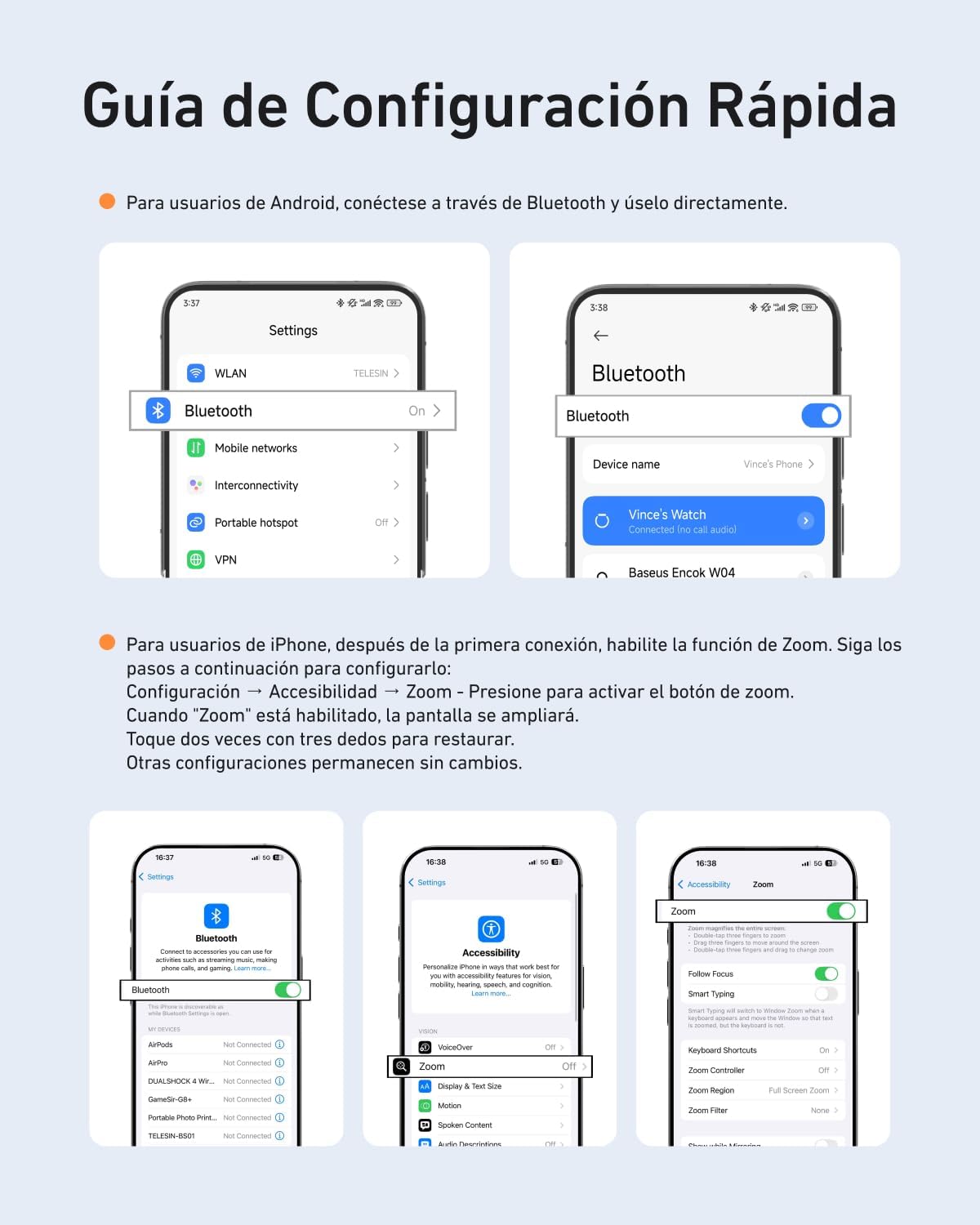 Guía de configuración rápida y fácil del grip magnético TELESIN