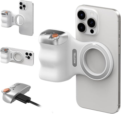 Grip magnético TELESIN con móvil en posición horizontal y vertical 360 grados