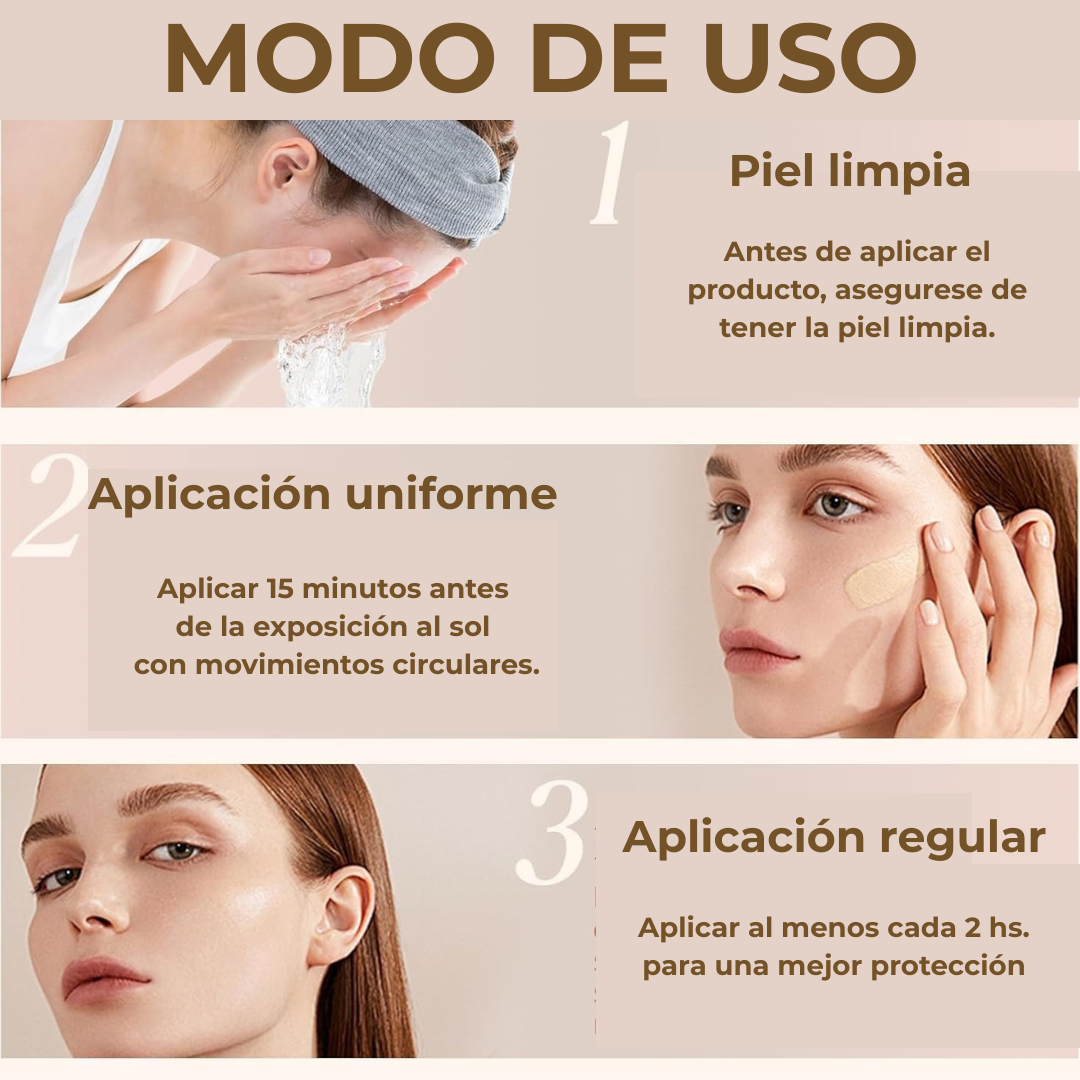Modo de Uso - Cómo Aplicar Base de Maquillaje 4 en 1 con Brochas para cartera