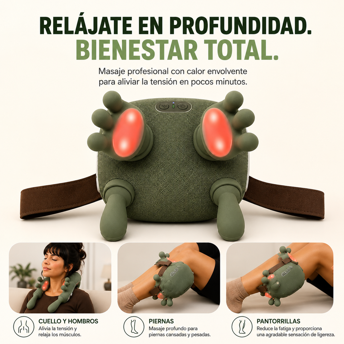 Masajeador cervical 4D para relajación profunda y bienestar total